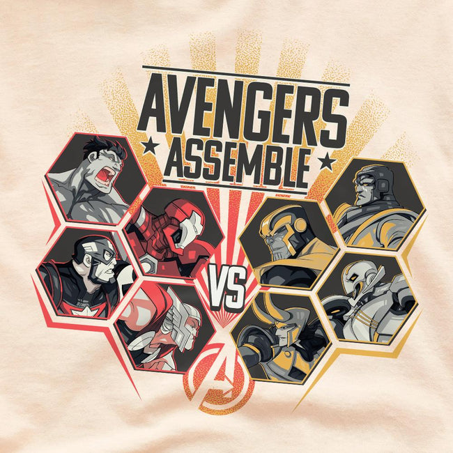 Natural - Pack Shot - Avengers Mens Vs Villains T-Shirt