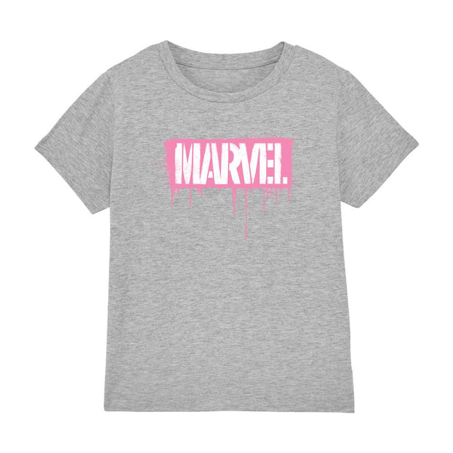 Sport Heather - Front - Marvel Childrens-Kids Paint Drip T-Shirt