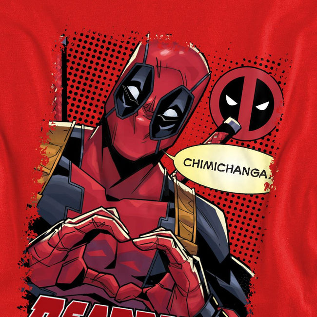 Red - Pack Shot - Deadpool Unisex Adult Chimichanga Heart Sweatshirt