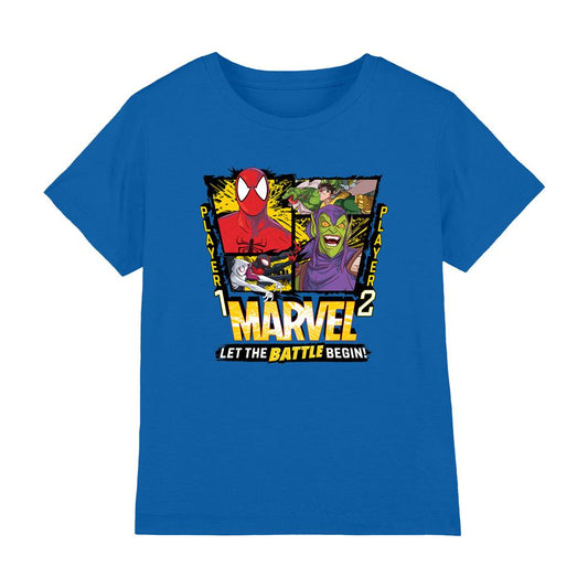 Royal Blue - Front - Spider-Man Childrens-Kids Let The Battle Begin Green Goblin T-Shirt