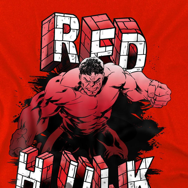 Red - Side - Captain America: Brave New World Childrens-Kids Red Hulk Brick T-Shirt