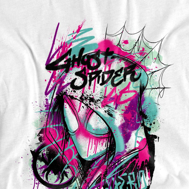 White - Pack Shot - Marvel Childrens-Kids Ghost-Spider Graffiti T-Shirt