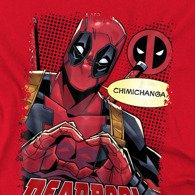 Red - Pack Shot - Deadpool Mens Chimichanga Heart T-Shirt