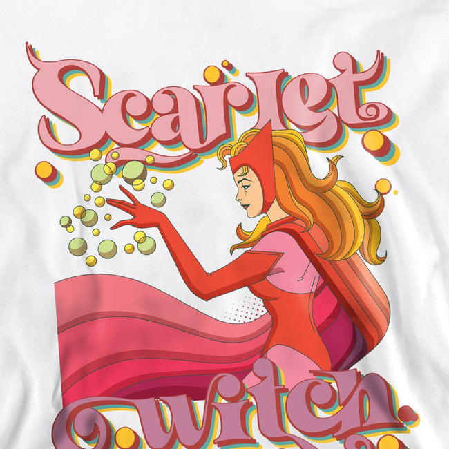 White - Side - Marvel Unisex Adult Hero Vibes Scarlet Witch Sweatshirt