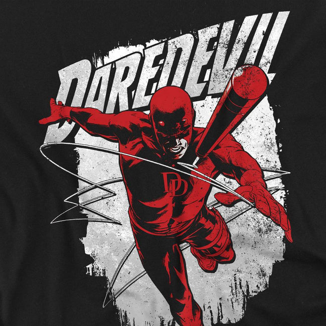 Black - Side - Daredevil Unisex Adult Nunchucks T-Shirt