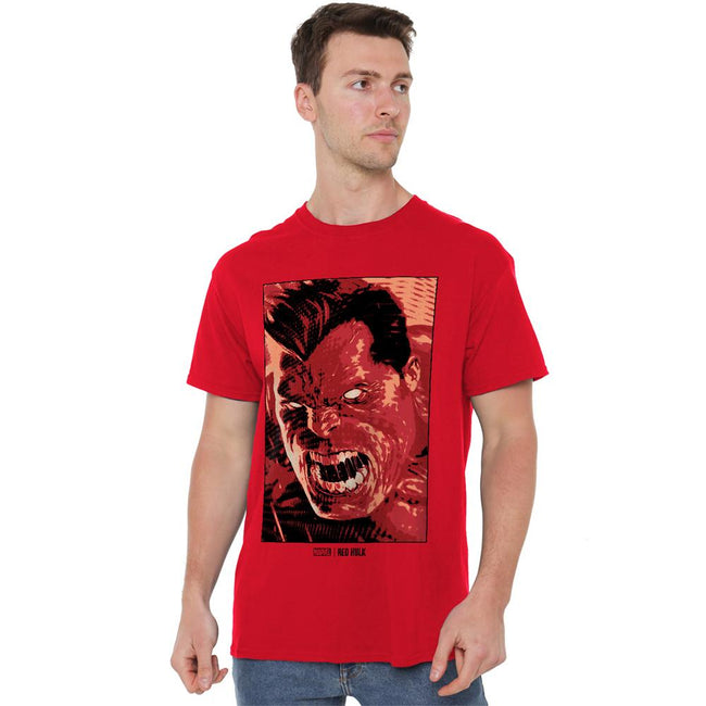 Red - Lifestyle - Marvel Mens Red Hulk Roar T-Shirt