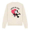 Natural - Front - Felix The Cat Unisex Adult Love Is Life Sweatshirt