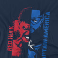 Navy - Side - Captain America: Brave New World Childrens-Kids Red Hulk Graffiti T-Shirt
