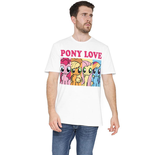 White - Side - My Little Pony Mens Pony Love T-Shirt