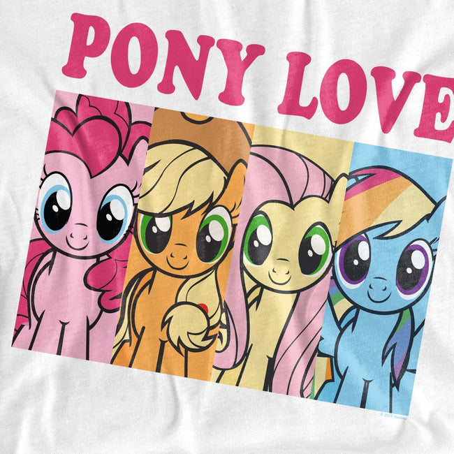 White - Pack Shot - My Little Pony Mens Pony Love T-Shirt