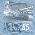 Light Blue - Side - Cars Mens Racing Series Lightning McQueen T-Shirt