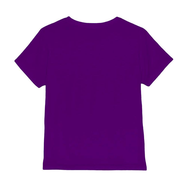 Purple - Back - Mickey Mouse Childrens-Kids Press Start Checkerboard Gradient Logo T-Shirt