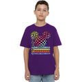 Purple - Lifestyle - Mickey Mouse Childrens-Kids Press Start Checkerboard Gradient Logo T-Shirt