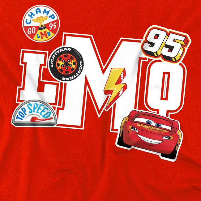 Red - Pack Shot - Cars Childrens-Kids LMQ Lightning McQueen T-Shirt