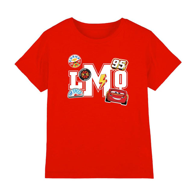 Red - Front - Cars Childrens-Kids LMQ Lightning McQueen T-Shirt