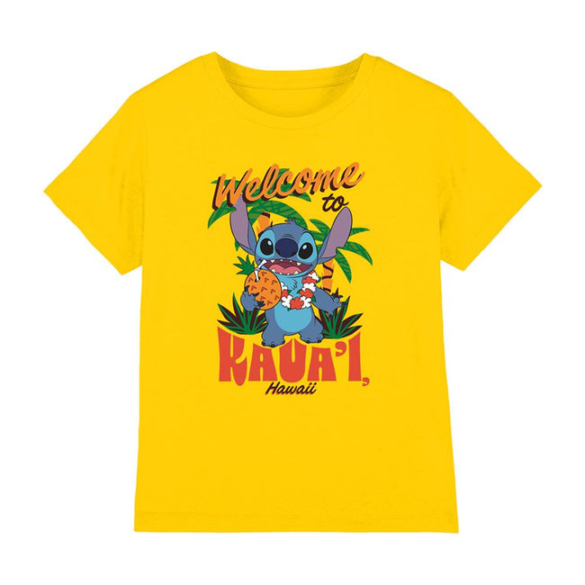 Yellow - Front - Lilo & Stitch Childrens-Kids Kauai´i T-Shirt