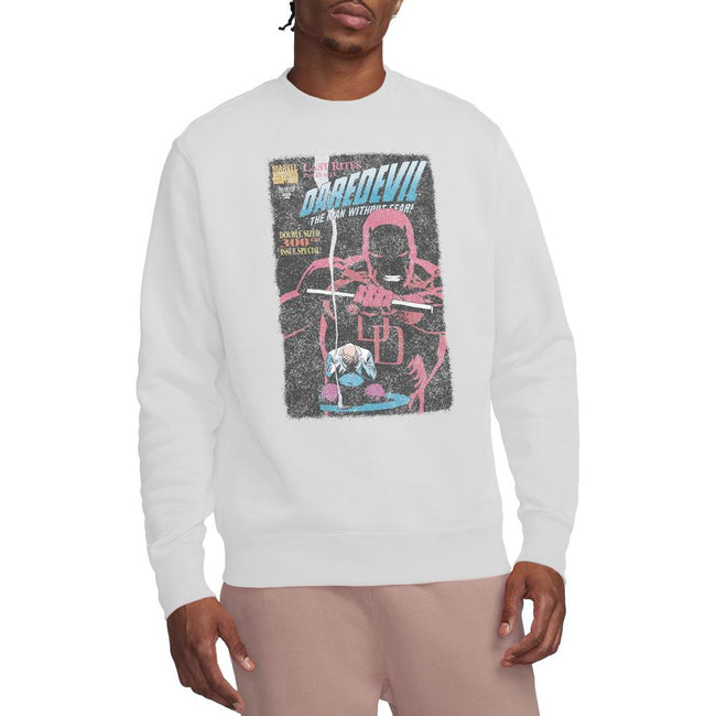 White - Side - Daredevil Unisex Adult Last Rites Comic Cover Sweatshirt
