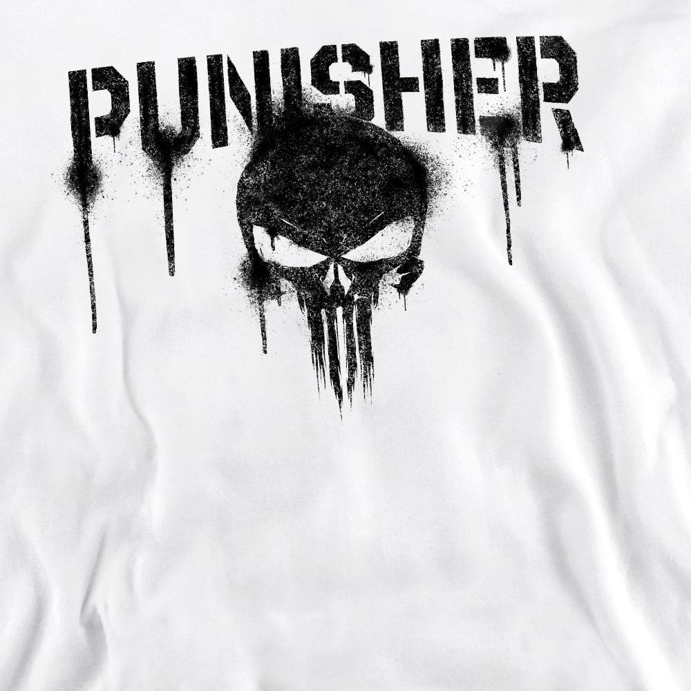White - Pack Shot - The Punisher Unisex Adult Logo Sweatshirt