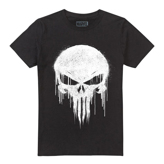 Black - Front - The Punisher Mens Big Logo T-Shirt