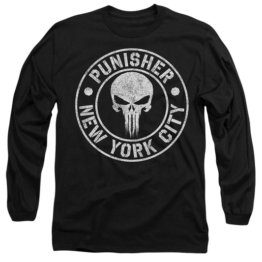 Black - Front - The Punisher Unisex Adult NYC Logo T-Shirt