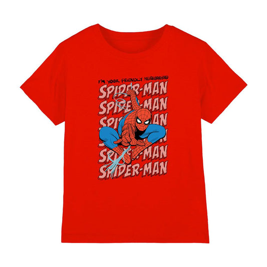 Red - Front - Spider-Man Childrens-Kids Thwip T-Shirt