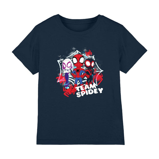 Navy - Front - Spidey And His Amazing Friends Childrens-Kids Team Spidey T-Shirt