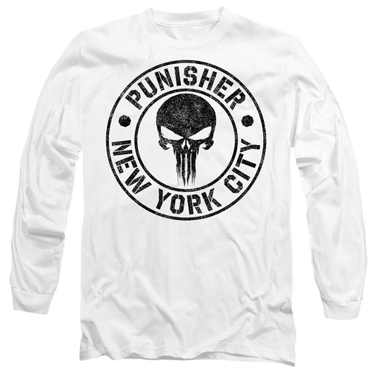 White - Front - The Punisher Unisex Adult NYC Logo T-Shirt