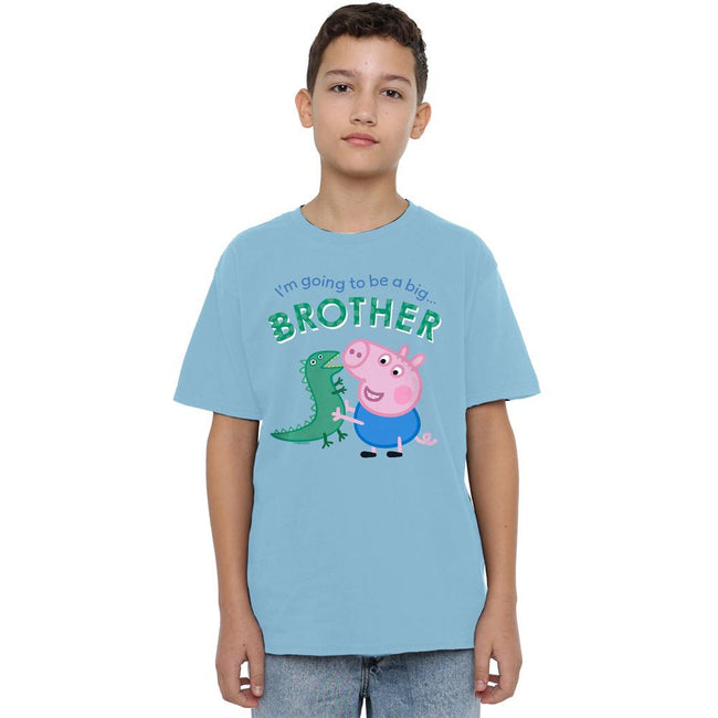 Sky Blue - Lifestyle - Peppa Pig Childrens-Kids Big Brother George T-Shirt