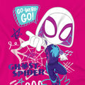 Fuchsia - Side - Spidey And His Amazing Friends Childrens-Kids Go Webs Go T-Shirt