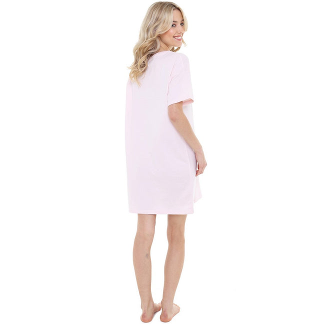 Pale Pink - Side - Gremlins Womens-Ladies Wave Gizmo Nightie