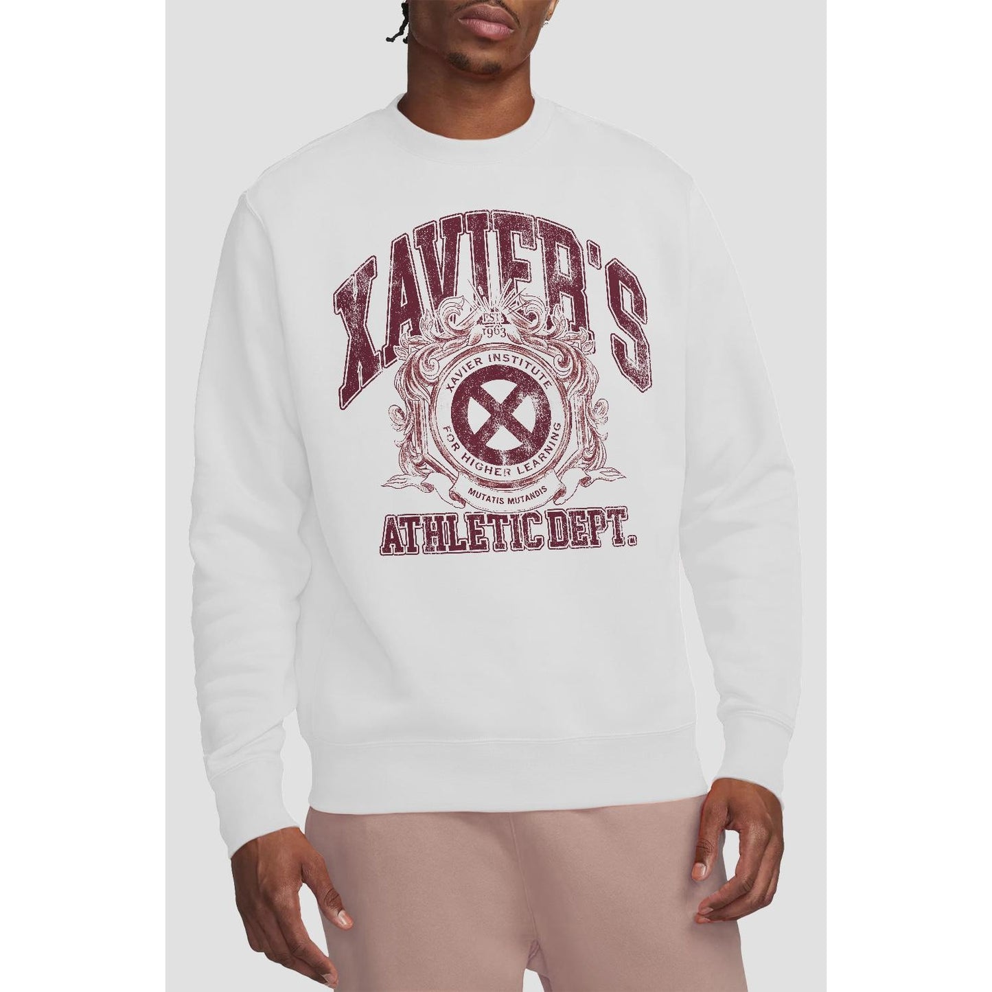 White - Lifestyle - Marvel Unisex Adult X-Men Athletic Dept Professor X Sweatshirt