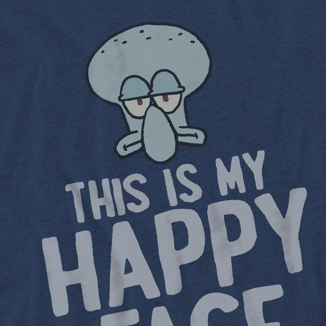 Navy - Side - SpongeBob SquarePants Unisex Adult Happy Face T-Shirt