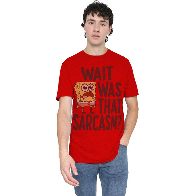 Red - Lifestyle - SpongeBob SquarePants Unisex Adult Sarcasm T-Shirt