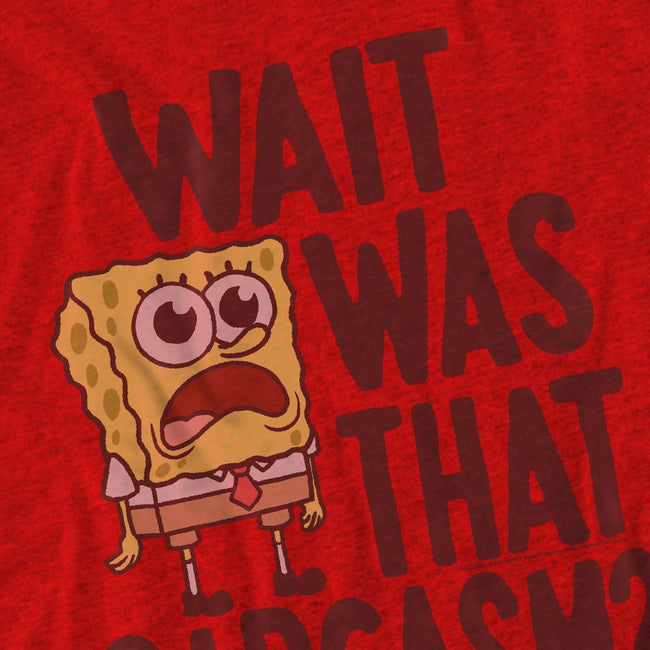 Red - Pack Shot - SpongeBob SquarePants Unisex Adult Sarcasm T-Shirt