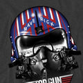 Charcoal - Side - Top Gun Unisex Adult Maverick Helmet T-Shirt