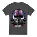 Charcoal - Front - Top Gun Unisex Adult Maverick Helmet T-Shirt