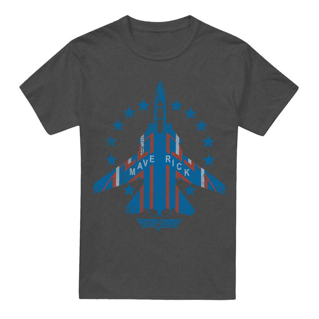 Charcoal - Front - Top Gun Unisex Adult Maverick T-Shirt