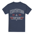 Navy - Front - Top Gun Unisex Adult Fightertown T-Shirt