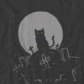 Charcoal - Side - Pet Sematary Unisex Adult Cat With Tombstones T-Shirt