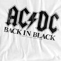 White - Pack Shot - AC-DC Unisex Adult Back In Black T-Shirt