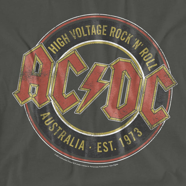 Charcoal - Pack Shot - AC-DC Unisex Adult Est. ´73 T-Shirt