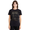 Black - Side - AC-DC Unisex Adult Rock Label T-Shirt