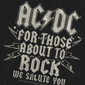 Black - Pack Shot - AC-DC Unisex Adult Salute T-Shirt