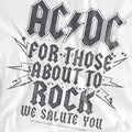 White - Pack Shot - AC-DC Unisex Adult Salute T-Shirt