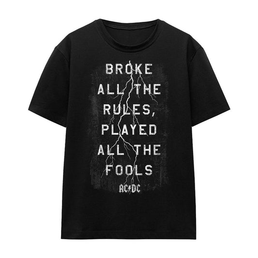 Black - Front - AC-DC Unisex Adult Struck T-Shirt
