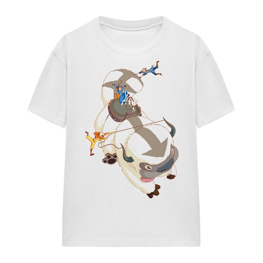 White - Front - Avatar: The Last Airbender Unisex Adult Hang On Appa T-Shirt
