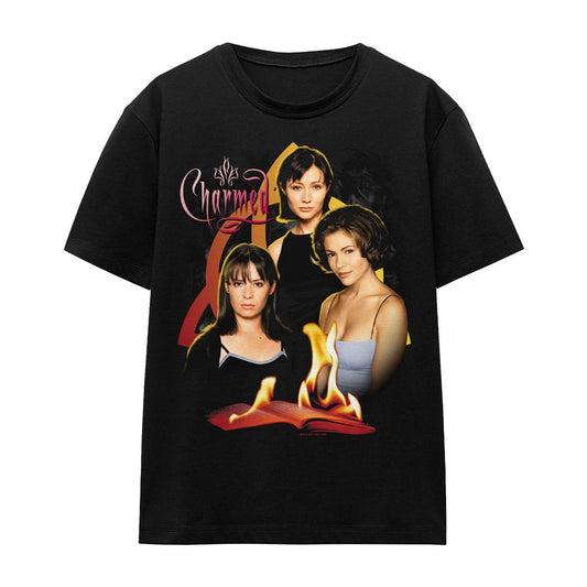 Black - Front - Charmed Unisex Adult Original Three T-Shirt