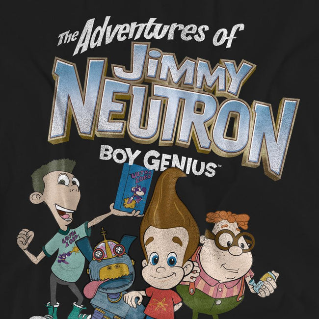 Black - Pack Shot - Jimmy Neutron Unisex Adult Group T-Shirt