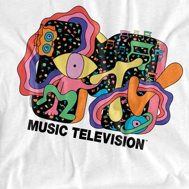 White - Side - MTV Unisex Adult Expression T-Shirt