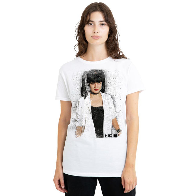 White - Side - NCIS Unisex Adult Abby Skulls T-Shirt